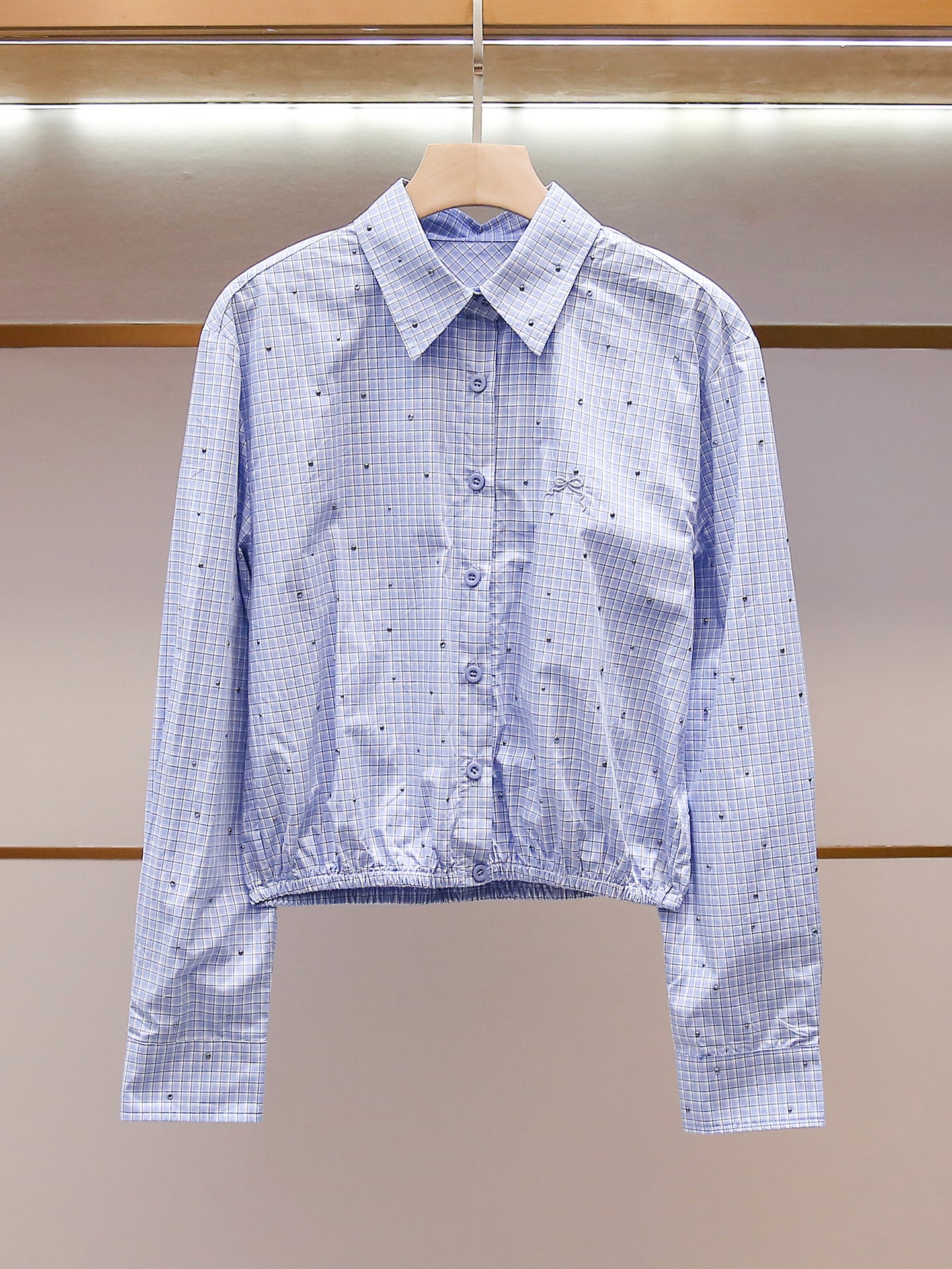 Parisian Crystal Plaid Shirt