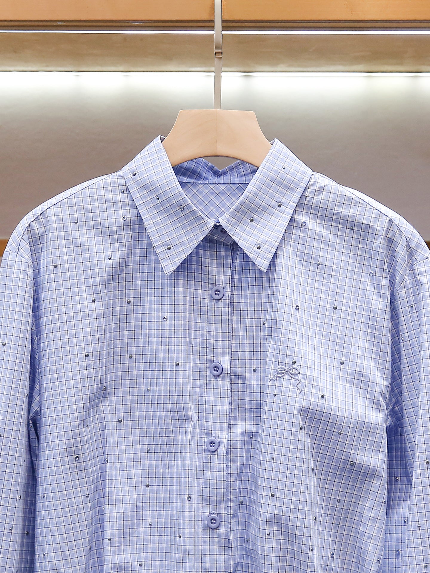 Parisian Crystal Plaid Shirt
