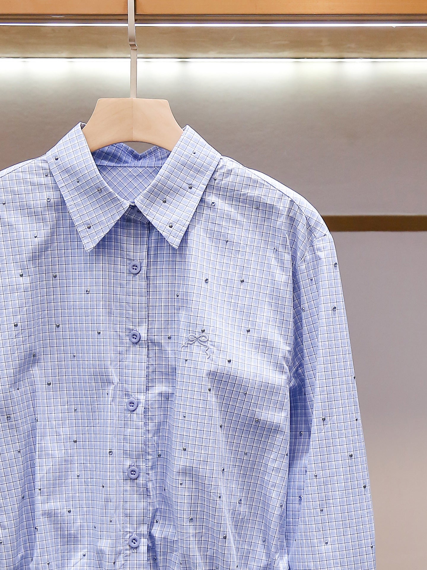 Parisian Crystal Plaid Shirt