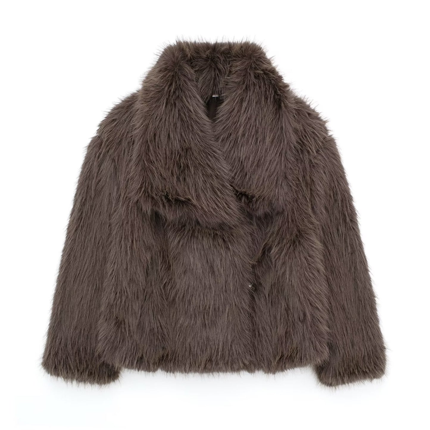 Parisian Frost Fur Coat - Mocha Brown