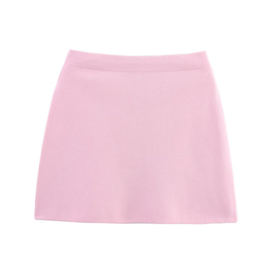 Parisian Knit Skirt - Powder Pink