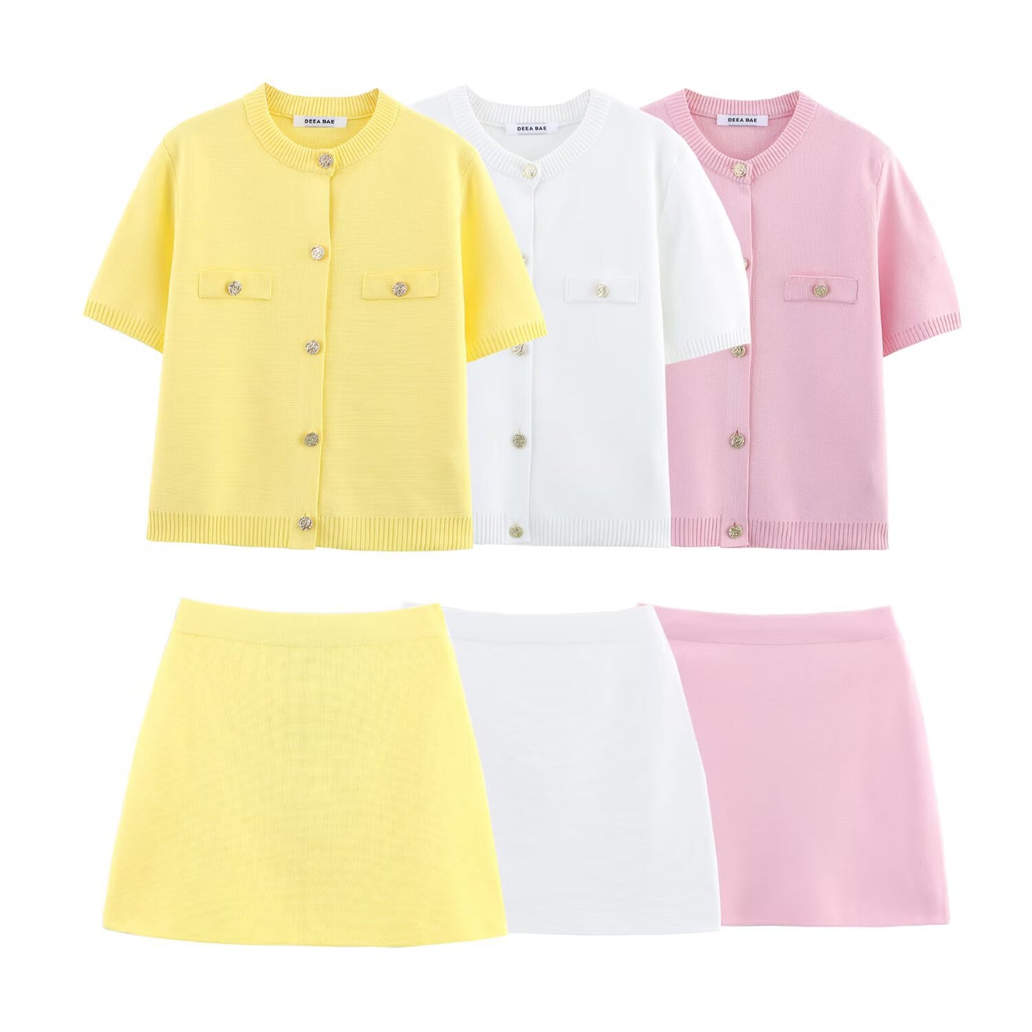 Parisian Knit Skirt - Lemon Sorbet