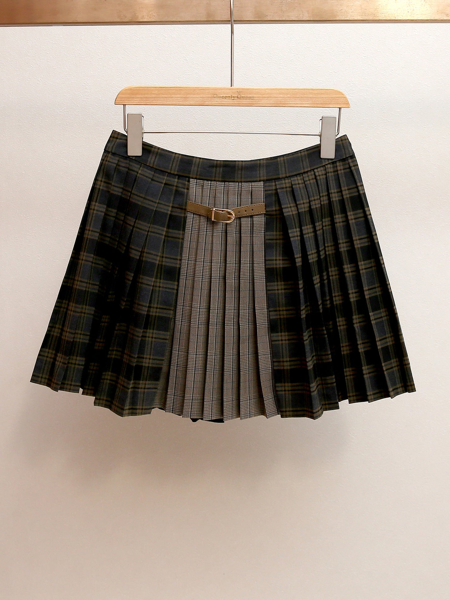Parisian Preppy Plaid Pleated Skirt
