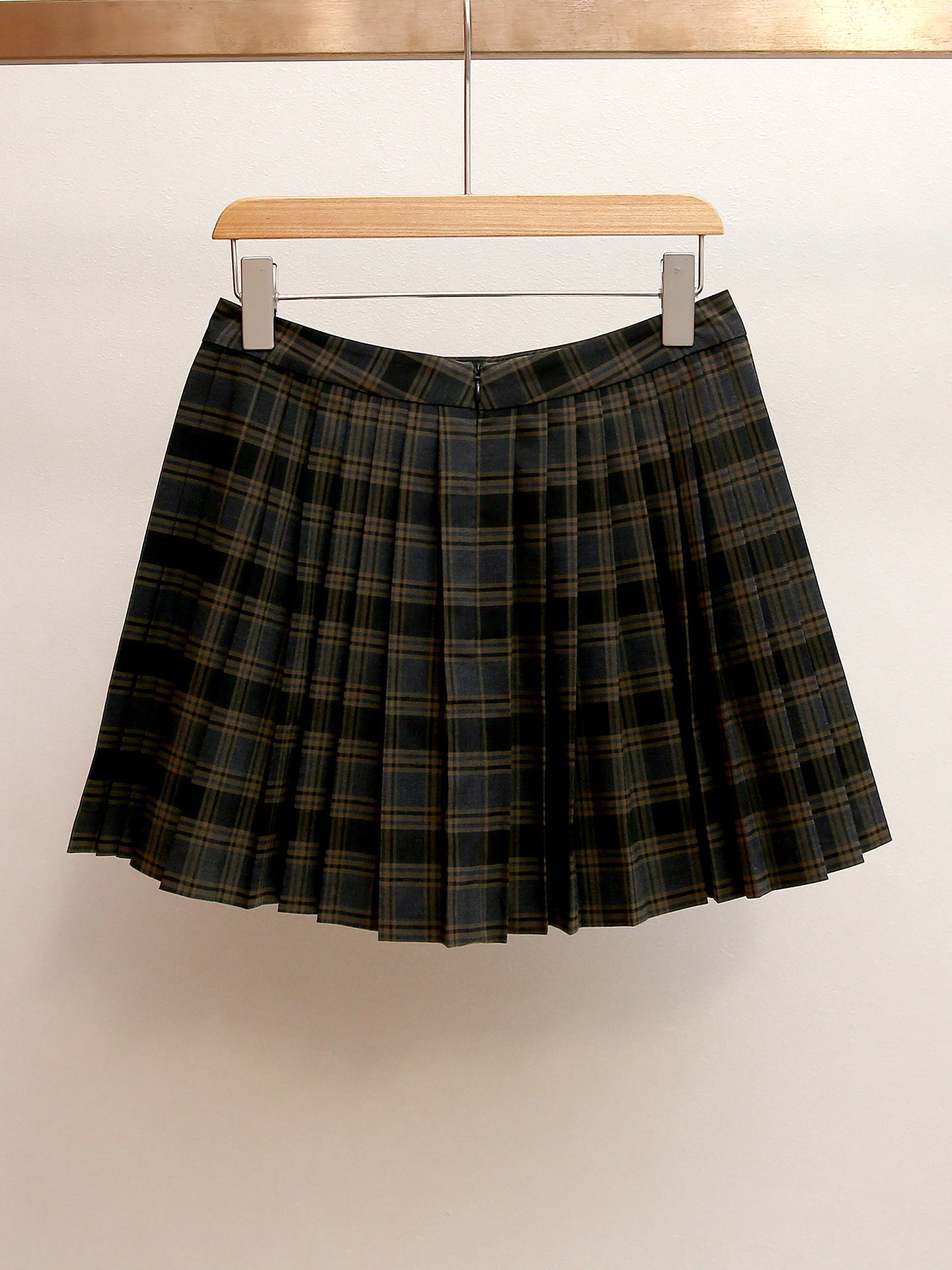 Parisian Preppy Plaid Pleated Skirt