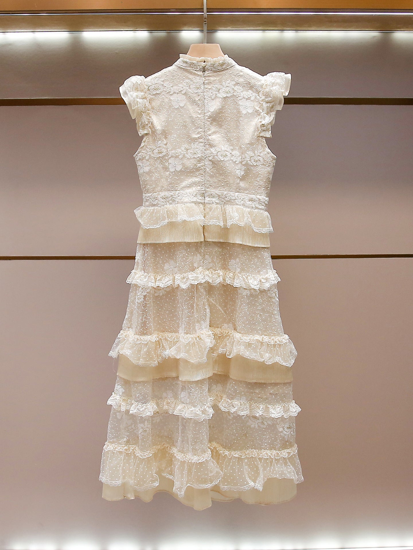 Parisian Ruffle Lace Dress