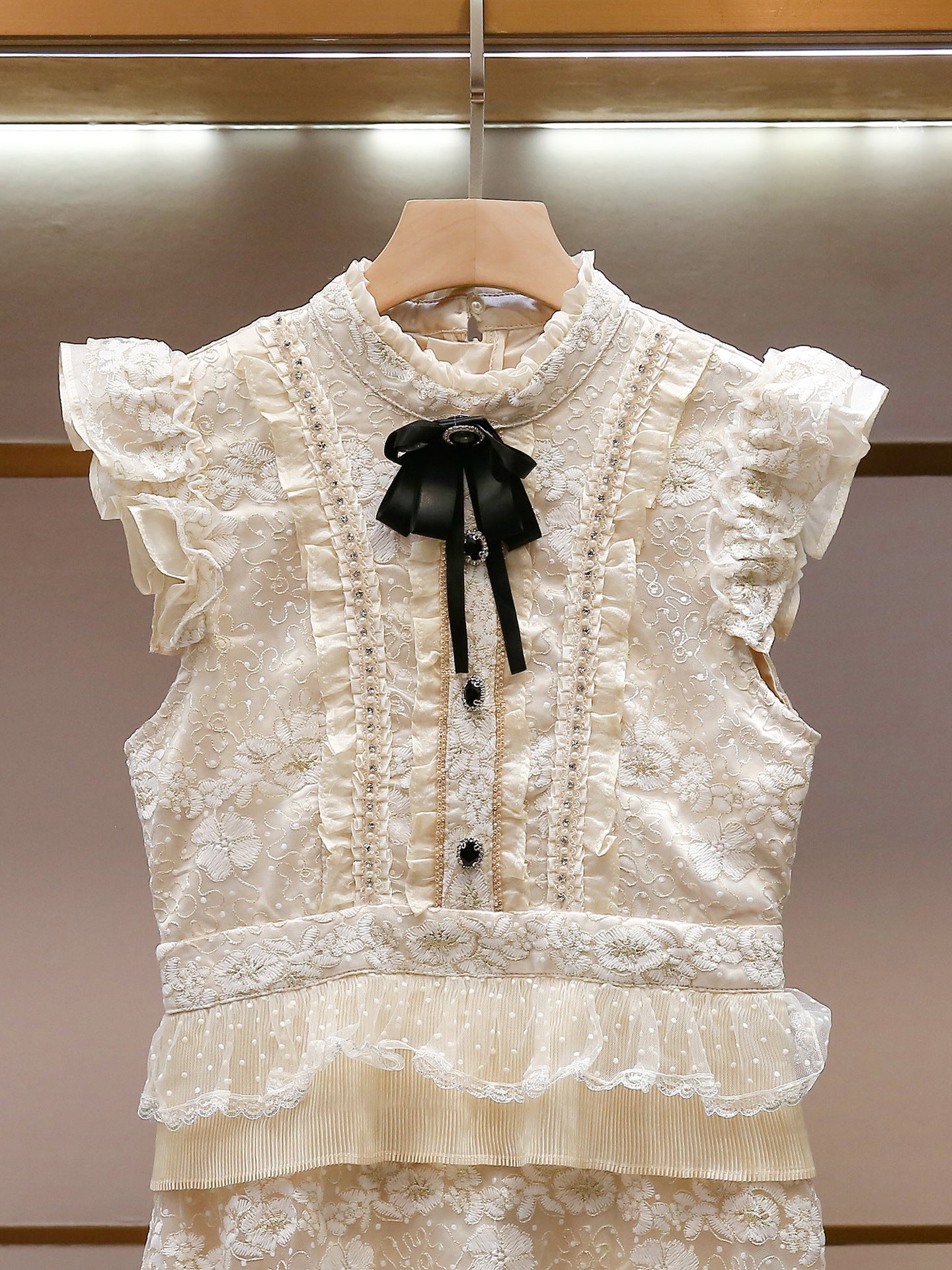 Parisian Ruffle Lace Dress