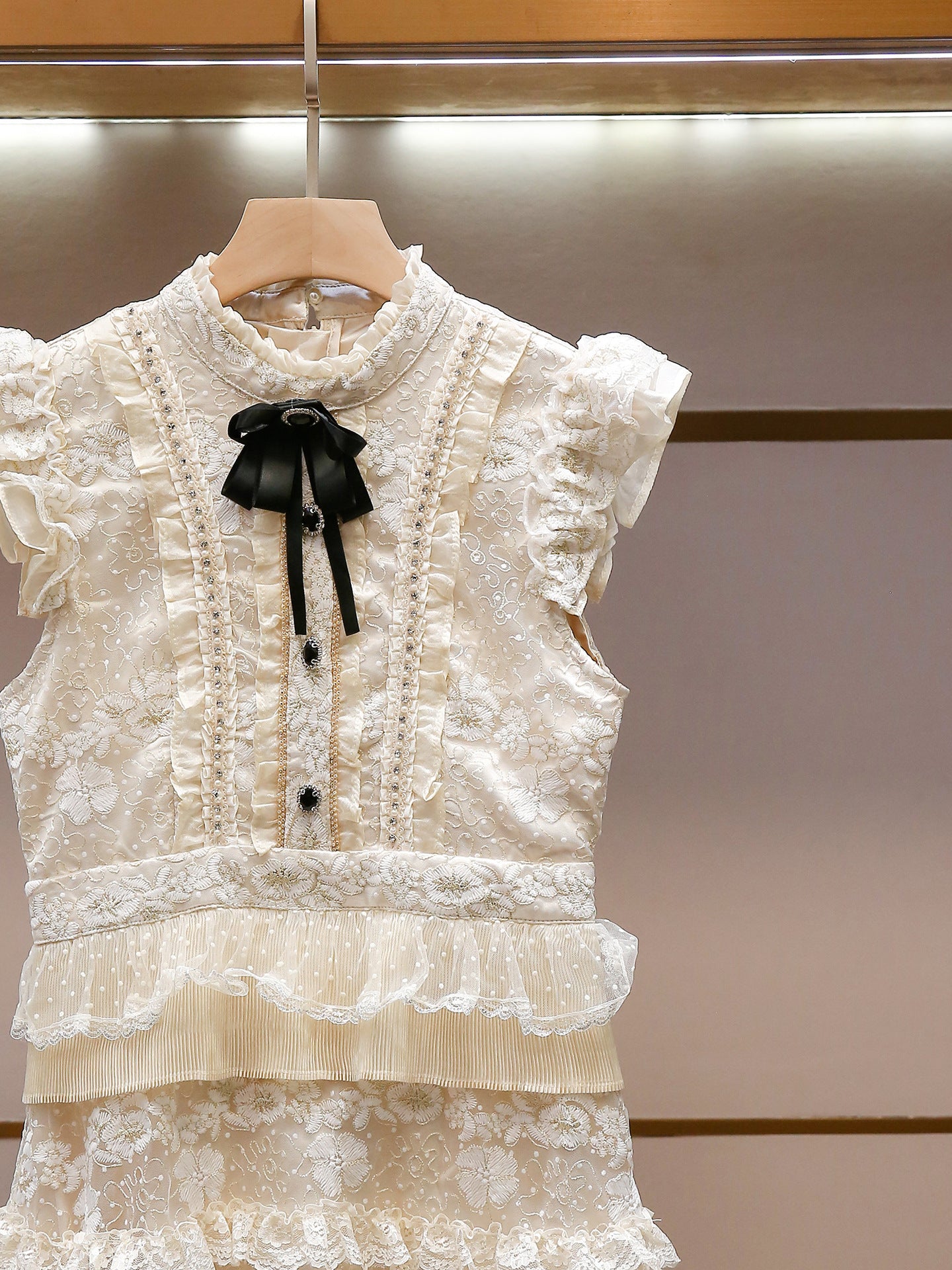 Parisian Ruffle Lace Dress