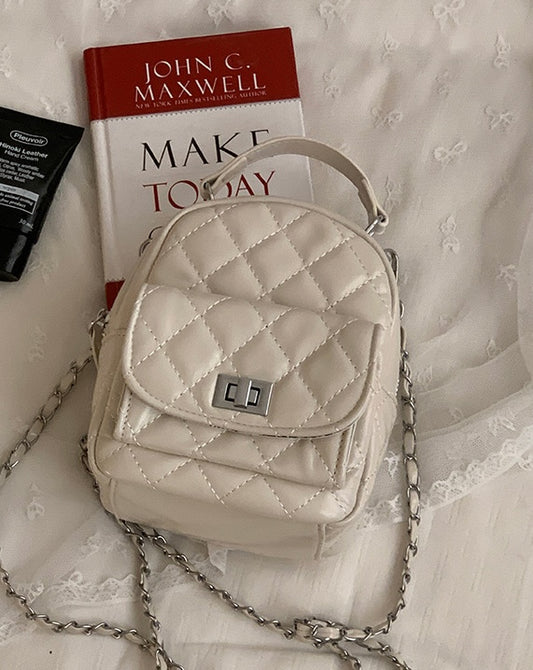 Parisian Street Mini Backpack - Blanc White