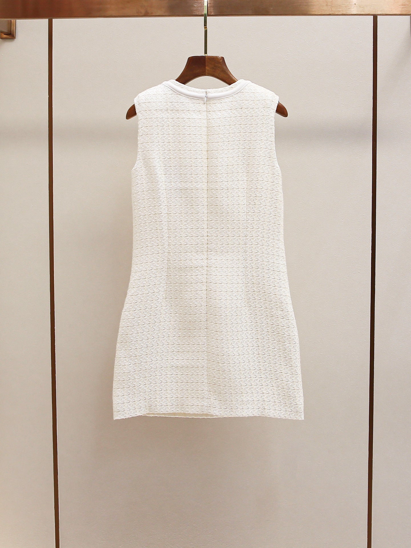 Parisian Tweed Bow Embellished Dress