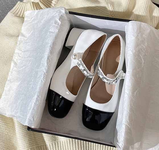 Pearl Modern Chic Mary Jane - Slingback - Midnight Black