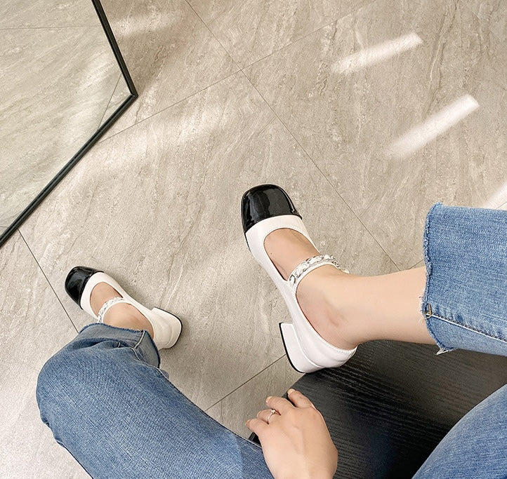 Pearl Modern Chic Mary Jane - Slingback - Midnight Black