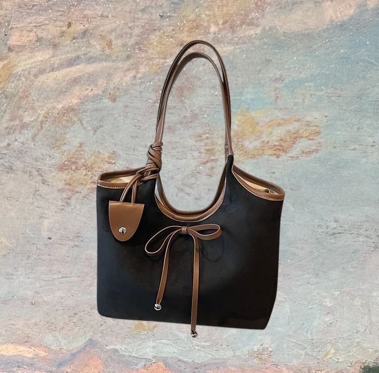 Zurich Ribbon Suede Tote