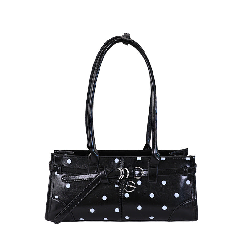 Poka Buckle East-West Bag - Midnight Black