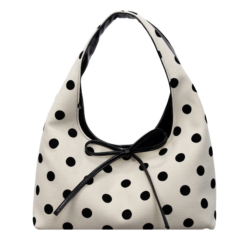 Poka Dote Ribbon Slouchy Shoulder