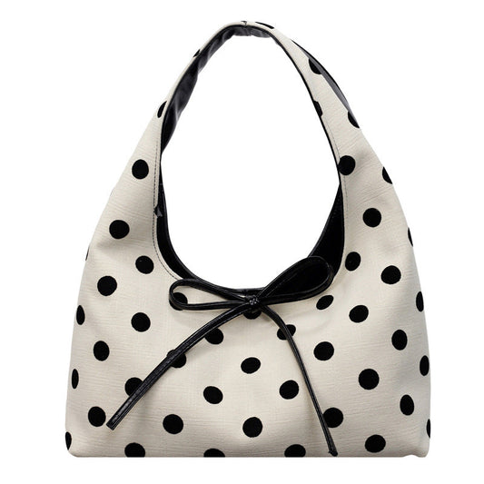 Poka Dote Ribbon Slouchy Shoulder