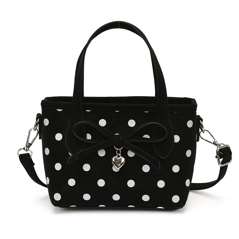 Poka Ribbon Basket Tote - Midnight Black