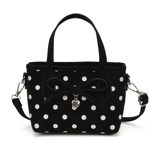 Poka Ribbon Basket Tote - Midnight Black