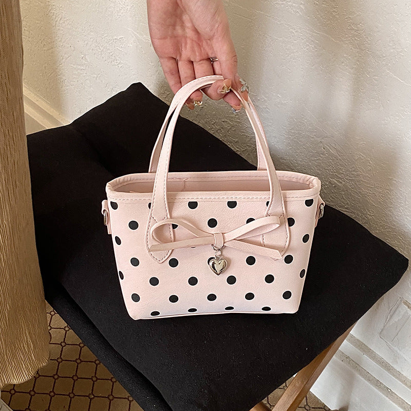 Poka Ribbon Basket Tote - Midnight Black