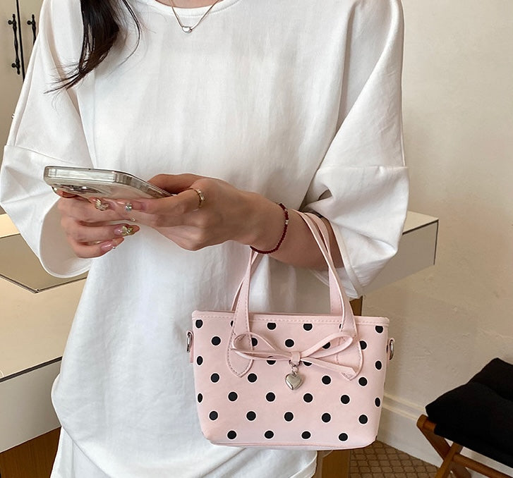 Poka Ribbon Basket Tote - Midnight Black