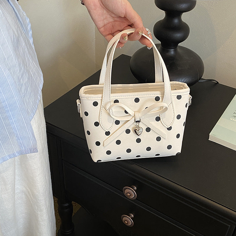 Poka Ribbon Basket Tote - Midnight Black