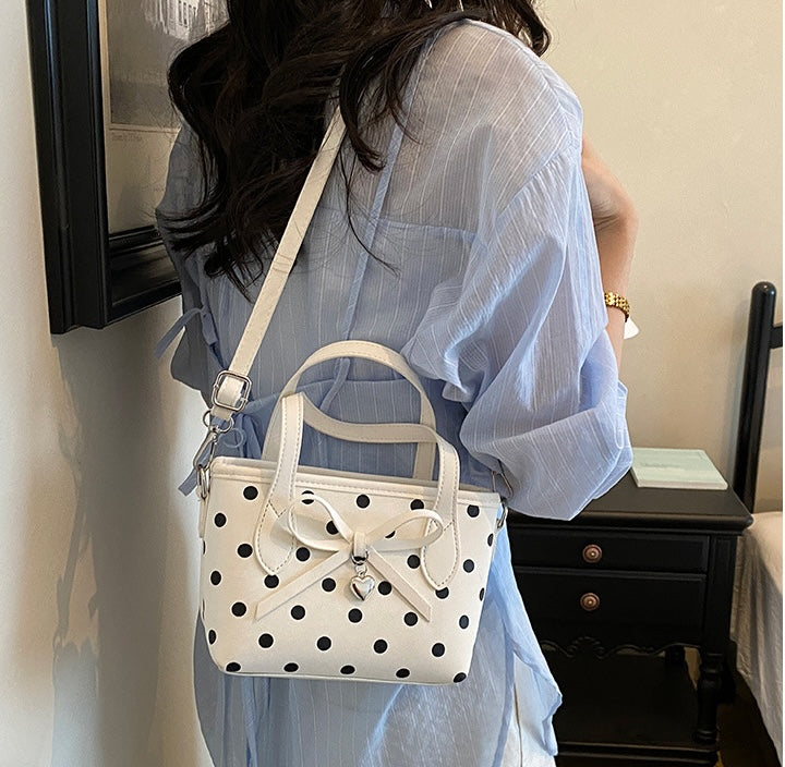 Poka Ribbon Basket Tote - Midnight Black