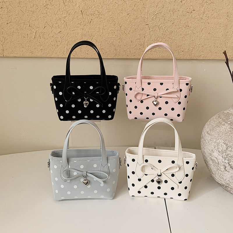 Poka Ribbon Basket Tote - Midnight Black