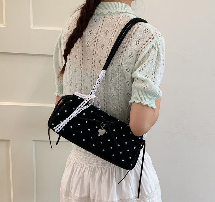 Poka Ribbon East-West Bag - Mist Blue