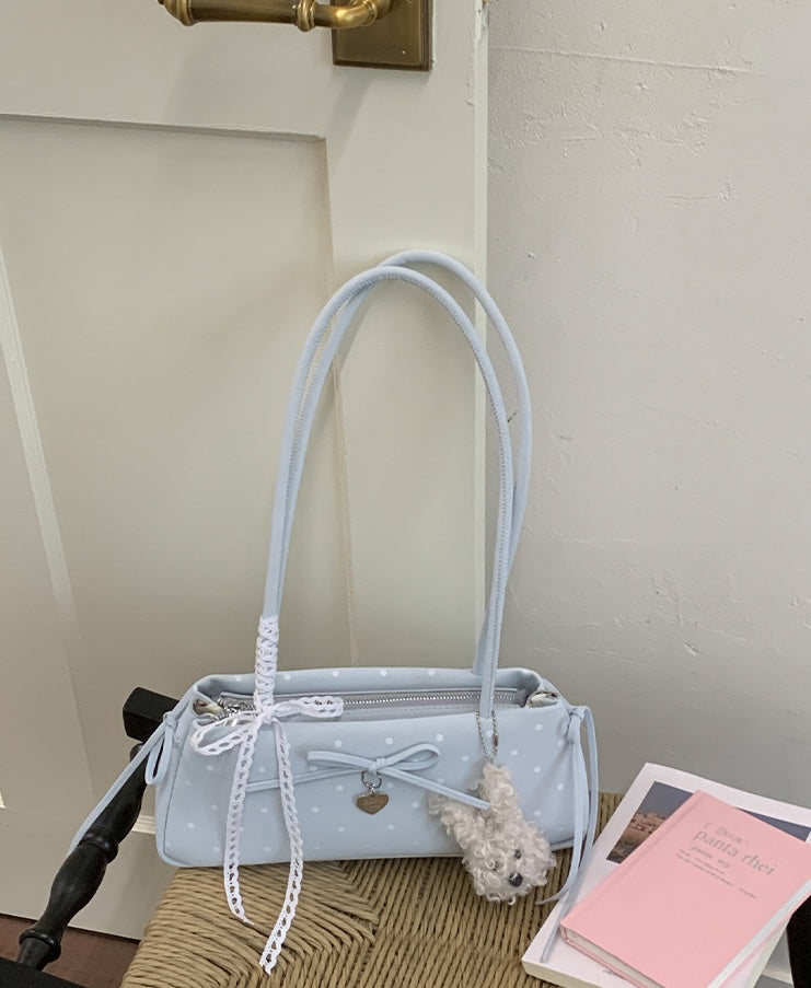 Poka Ribbon East-West Bag - Mist Blue