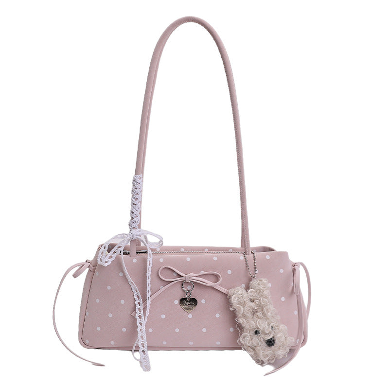 Poka Ribbon East-West Bag - Mist Blue