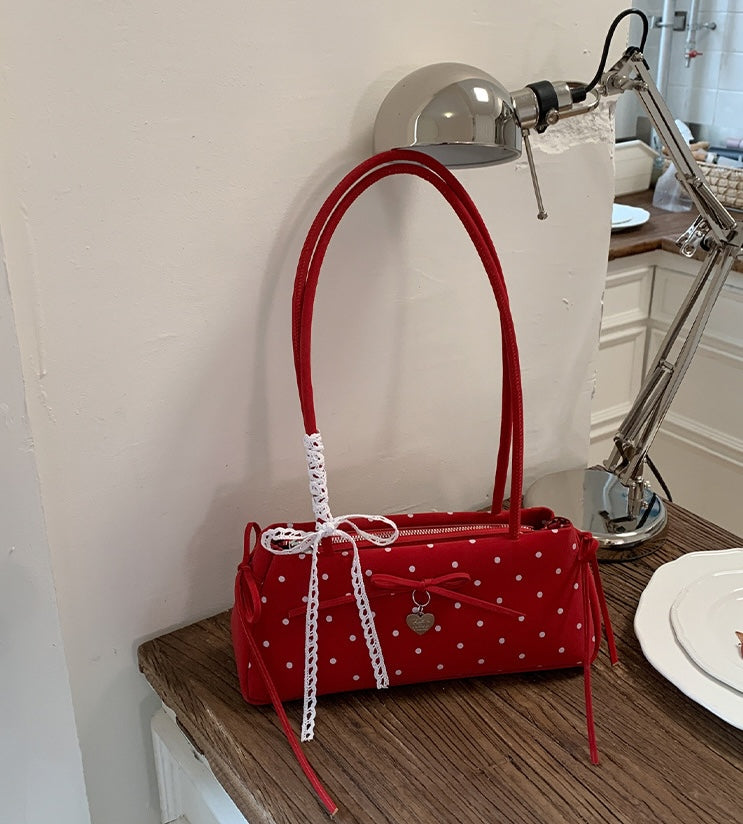 Poka Ribbon East-West Bag - Mist Blue