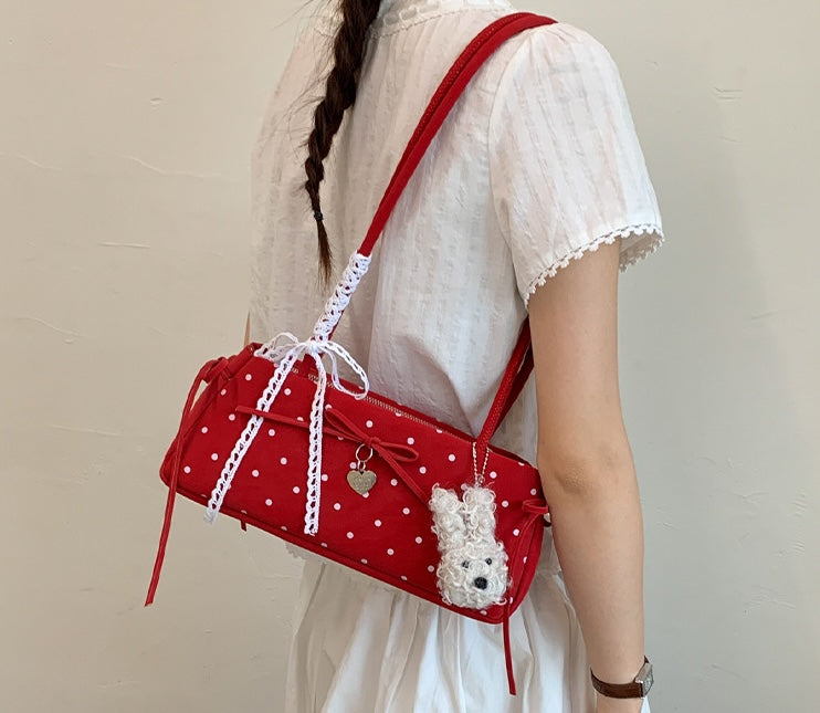 Poka Ribbon East-West Bag - Mist Blue