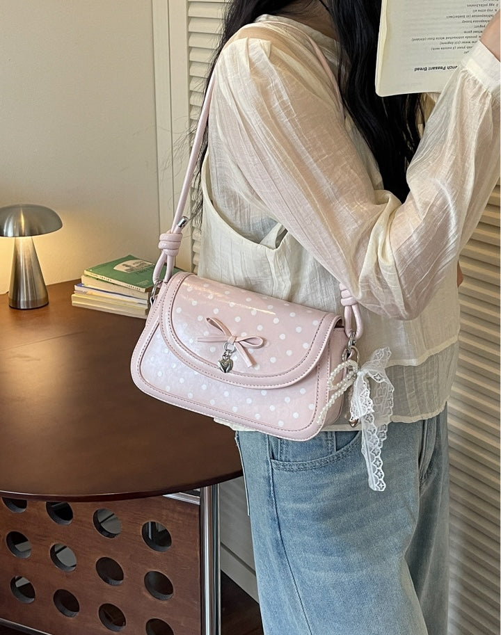 Poka Ribbon Flap Bag - Blanc White