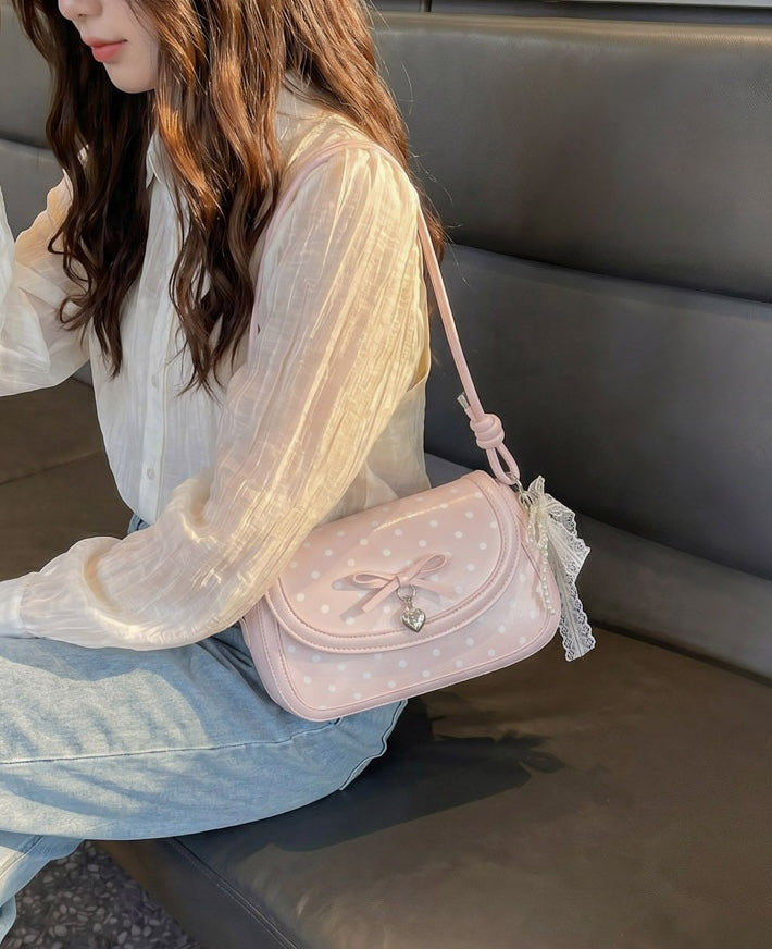 Poka Ribbon Flap Bag - Blanc White