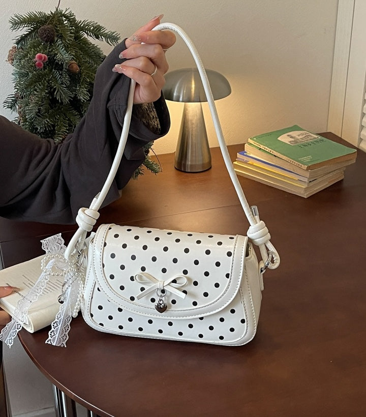 Poka Ribbon Flap Bag - Blanc White