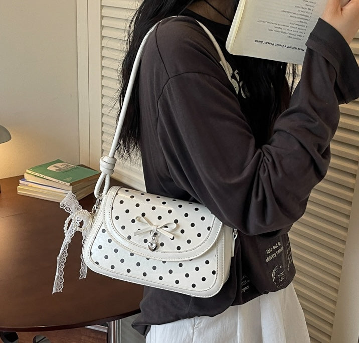 Poka Ribbon Flap Bag - Blanc White