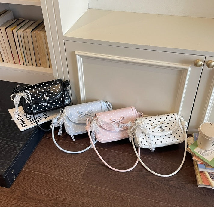 Poka Ribbon Flap Bag - Blanc White