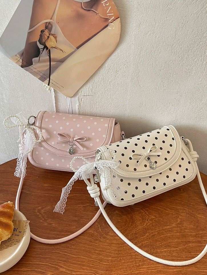 Poka Ribbon Flap Bag - Blanc White