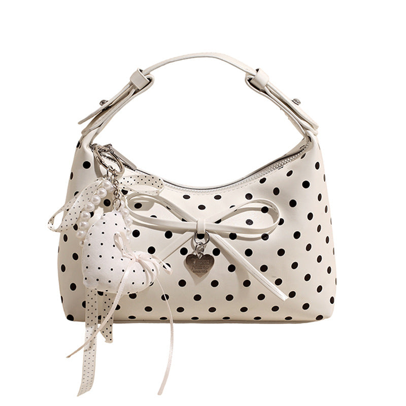 Poka Ribbon Hobo Bag - Rose Red