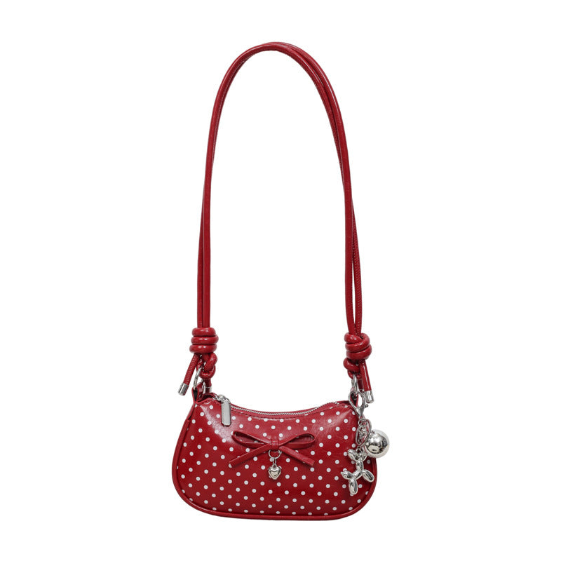 Poka Ribbon Sling Bag - Rose Red