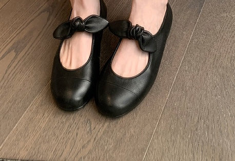 Princess Bow Ballet Mary Janes - Midnight Black