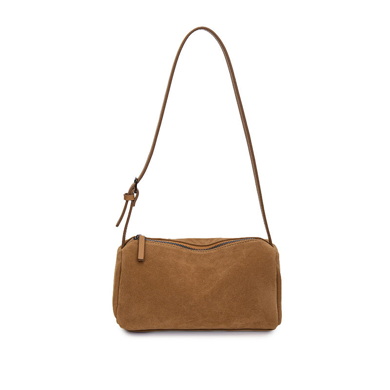 Pure Hue Barrel Bag - Suede Espresso