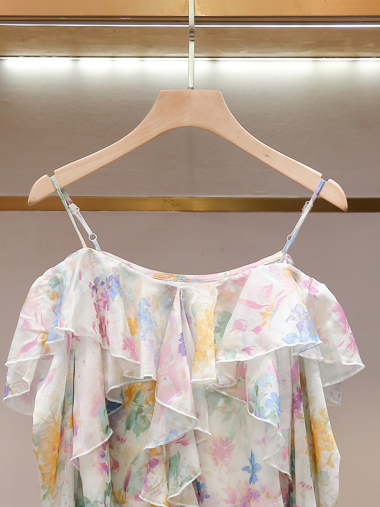 Romantic Ruffle Print Blouse