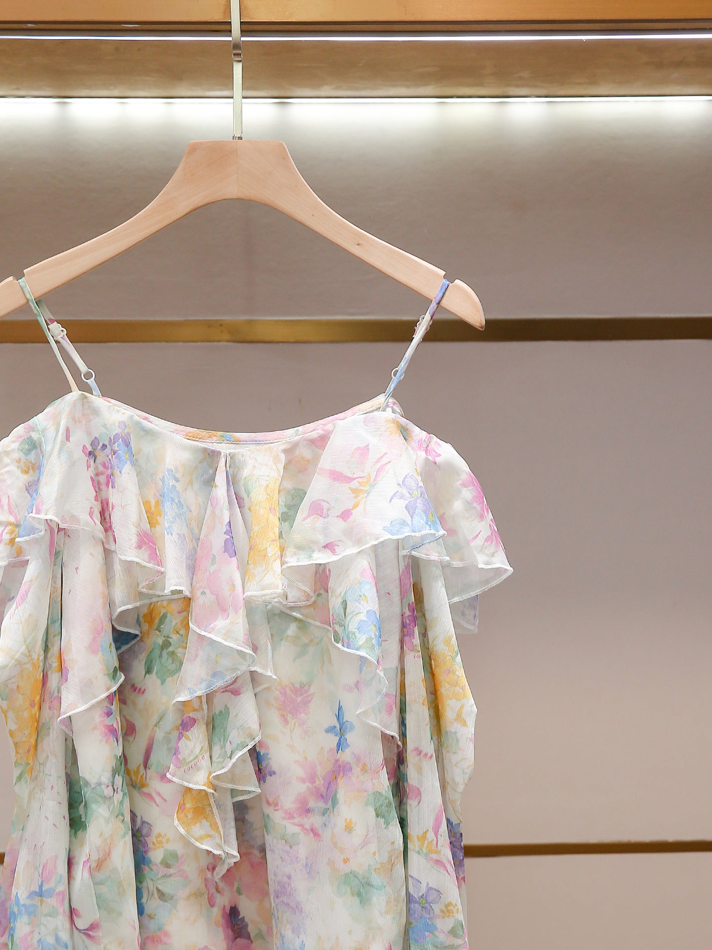 Romantic Ruffle Print Blouse