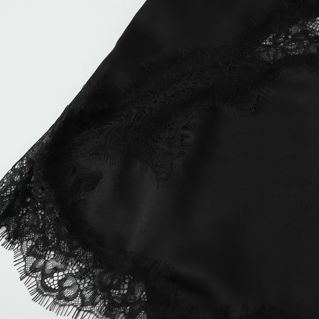 Second Skin Lace Camisole - Midnight Black