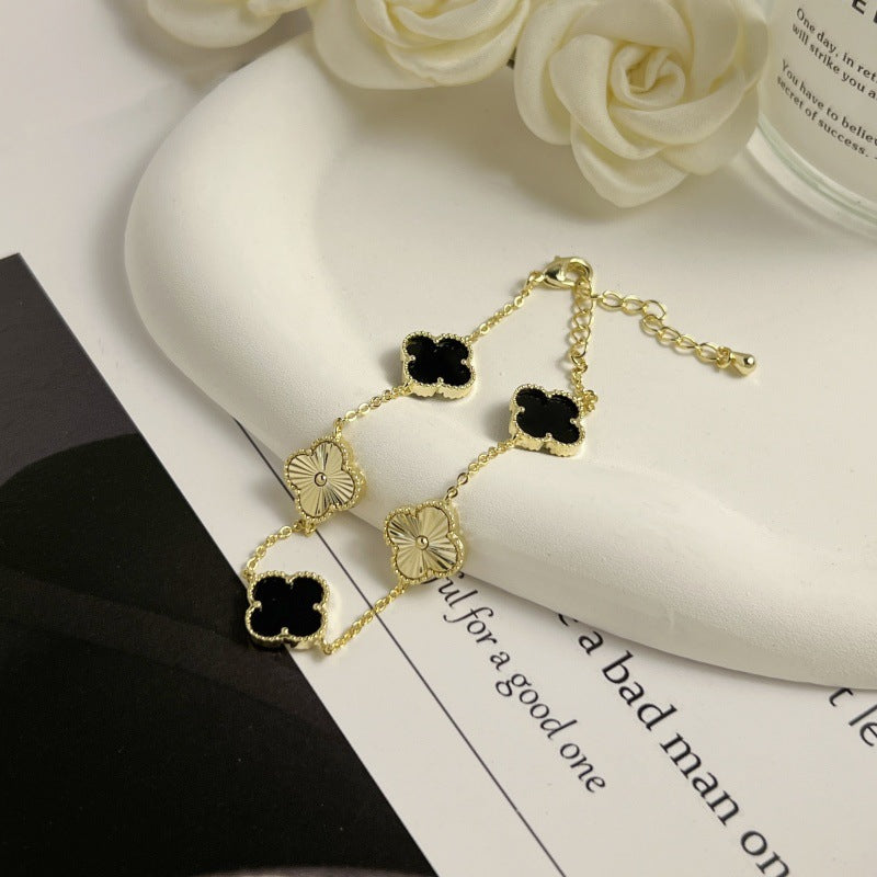 Signature Parisian Clover Bracelet – Stardust Silver