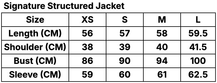 Signature Structured Jacket