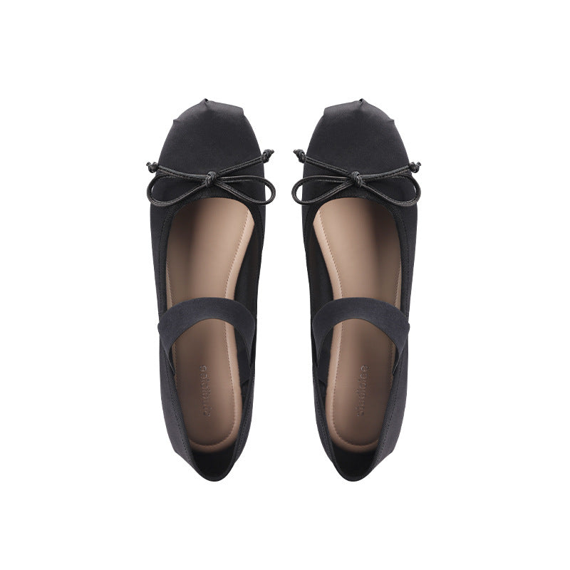Silk Ballet Mary Janes - Blanc White
