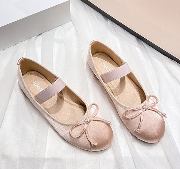 Silk Ballet Mary Janes - Blanc White