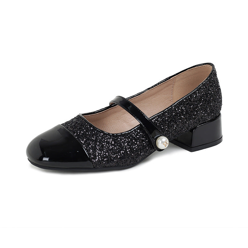 Starlight Mary Janes - Midnight Black