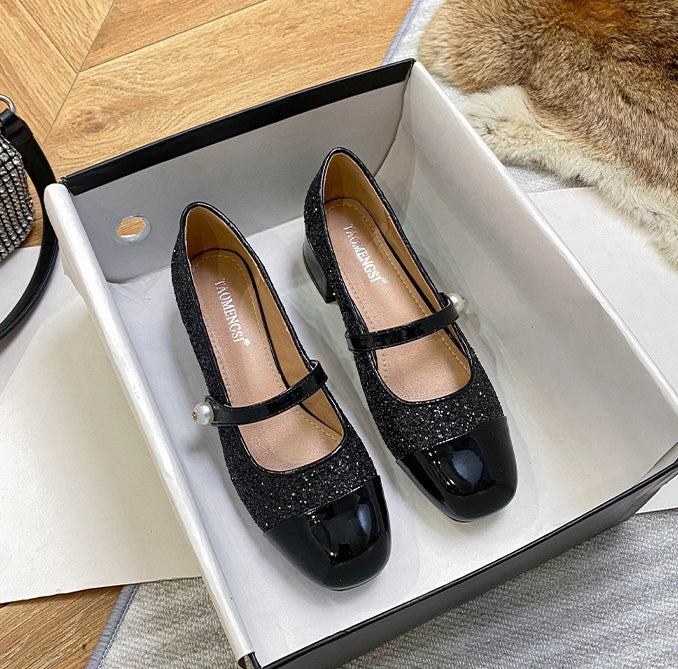 Starlight Mary Janes - Midnight Black